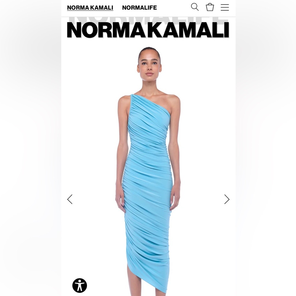 Norma Kamali Diana Dress Powder Blue Size L Only Worn Once!